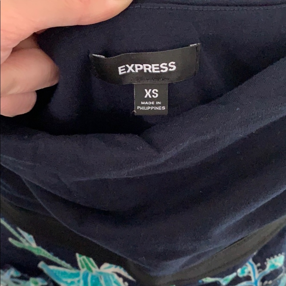 EXPRESS floral strapless dress - Picture 3 of 4